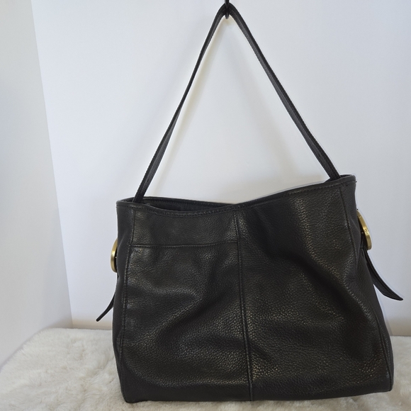 Hobo International RENDER Leather Black and White Cow Print Women's Shoulder Bag - Picture 3 of 12